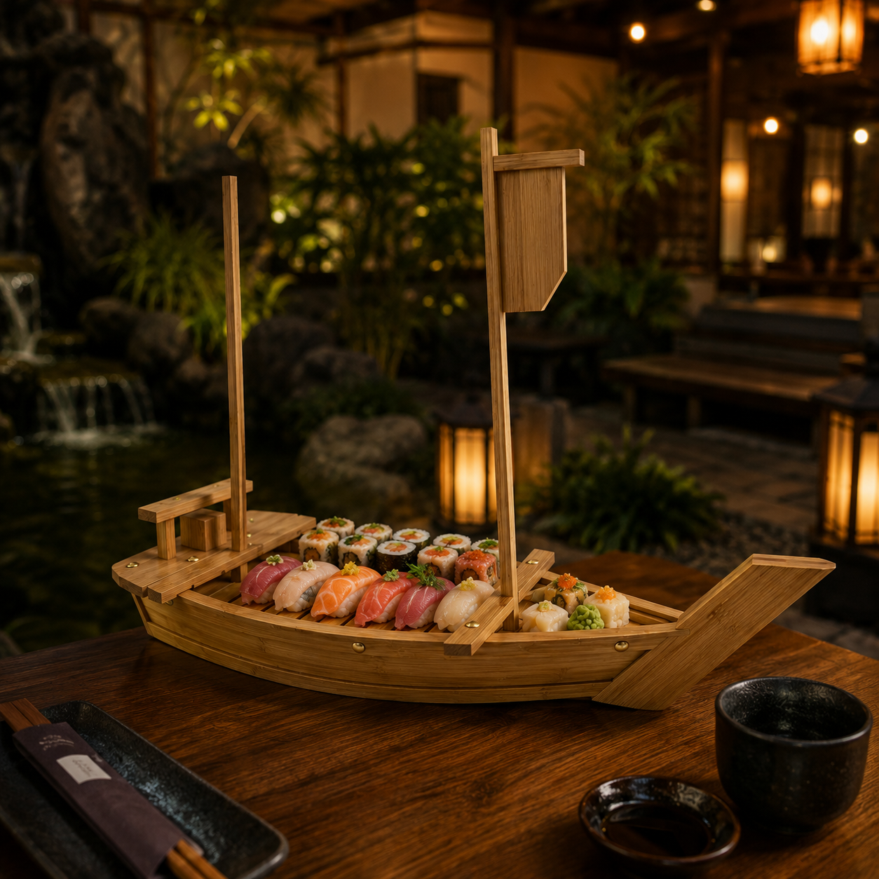 Statek do sushi, 60 cm